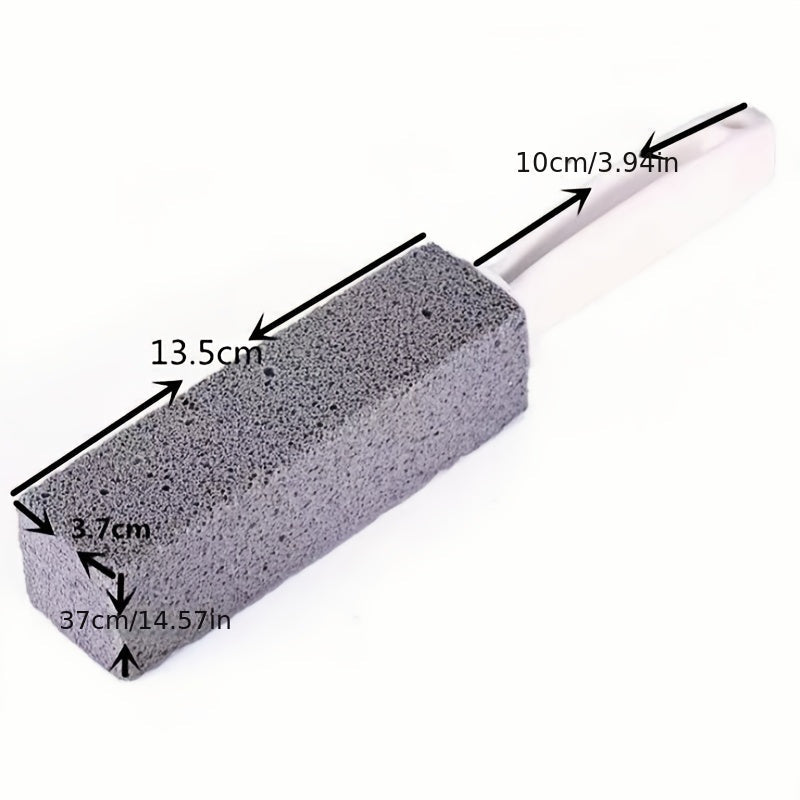 Щетка для унитаза высокого качества с ручкой для легкой очистки - Устраняет ржавчину, кальций и известковый налет в ванных комнатах и грилях - Идеально подходит для удаления стойких пятен с обеих поверхностей.