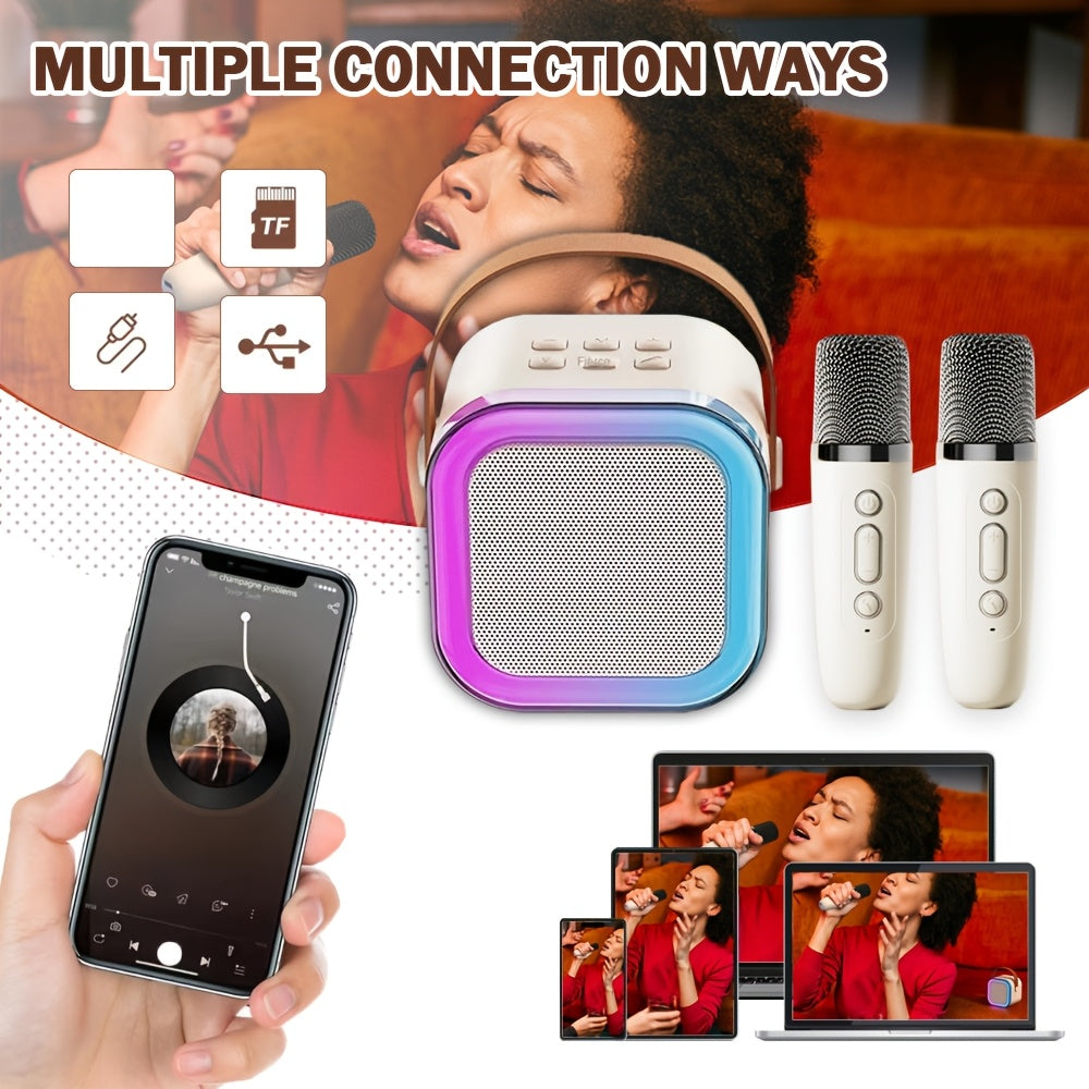 Portable Bluetooth Speaker with 5.1 Surround Sound Dual Microphones USB Type-C Non-Waterproof