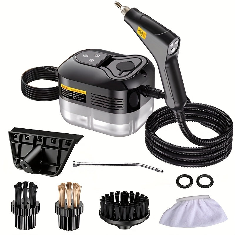 Qo'lga olinadigan bug' tozalagich, 6 ta aksessuar bilan, sensorli ekran, 6 darajali sozlanishi, portativ tutqichli chuqur tozalash bug'lagichi, 1200ml suv tanki - turli yuzalar uchun ideal.