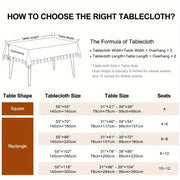 Brown Rustic Tassel Tablecloth Waterproof for Dining and Events