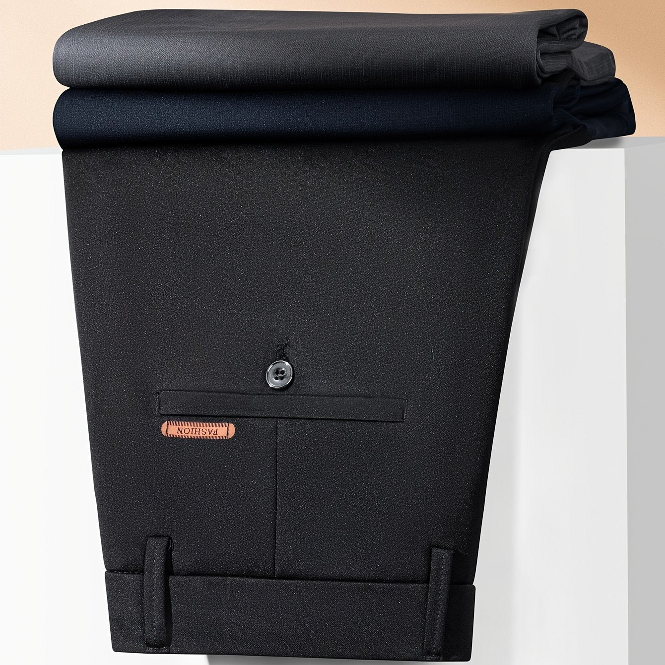 Pantalones largos casuales para hombre, primavera y otoño, ajuste regular, poliéster y spandex, patrón de letras