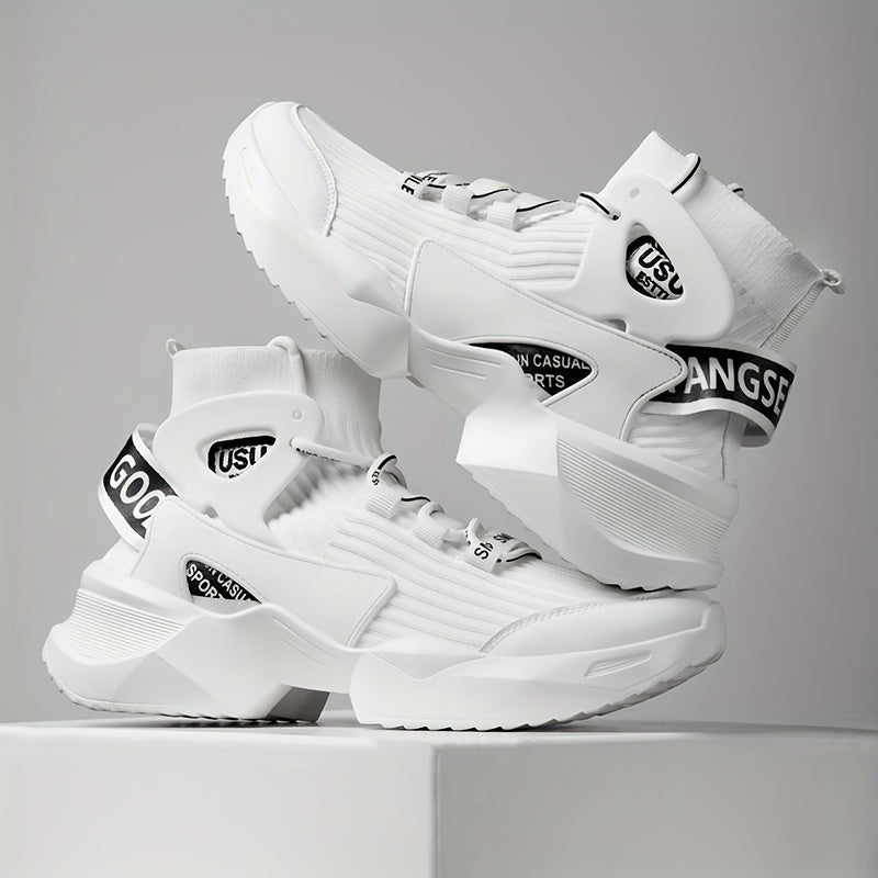 Women's Plus Velvet Sports Boots Mid Top Casual All-Season Microfiber EVA Shoes