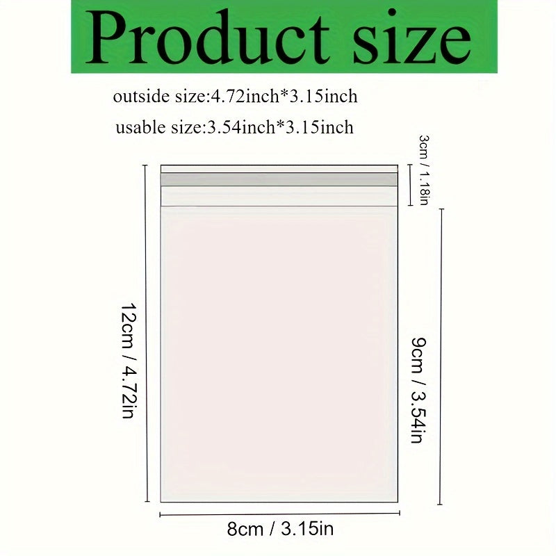 O'z-o'zidan yopishqoq shaffof sellofan sumka muhrlangan zargarlik yoki shirinlik sovg'asi uchun.