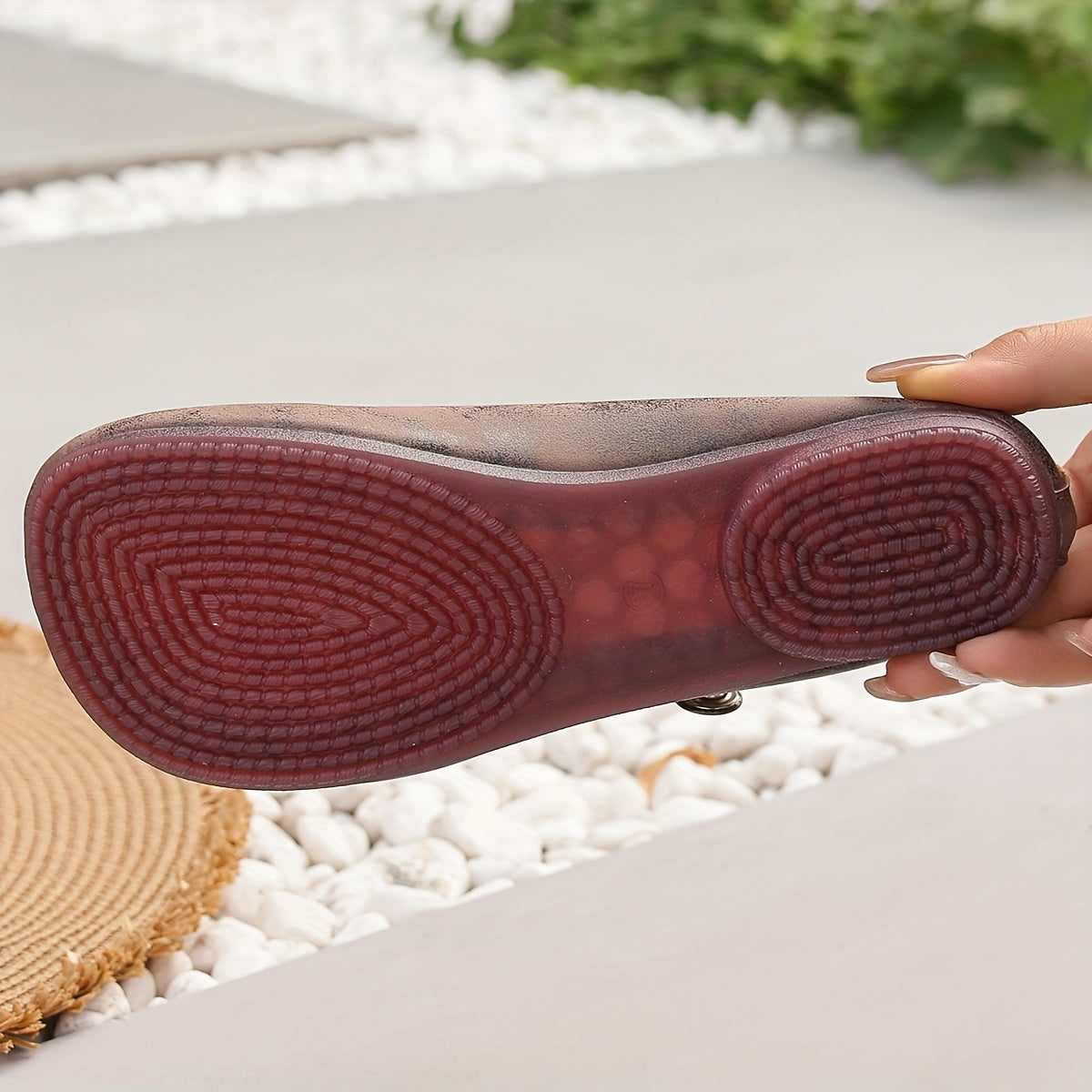 Women's Flat Shoes Slip-On All-Season Solid Color Comfort with TPR Sole