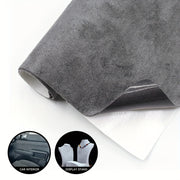 Gray Velvet Fabric Sheet 43x200cm Self-Adhesive for Car Interior and DIY Projects