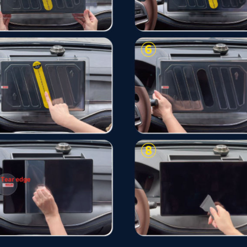 Hardness 9H Tempered Glass Screen Protector for Car Dashboard Full Coverage