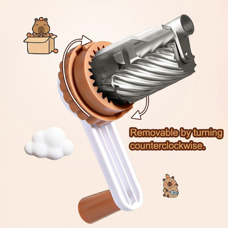 Kawaii Capybara Pencil Sharpener Brown Plastic 80x80x100mm for Kids and Office