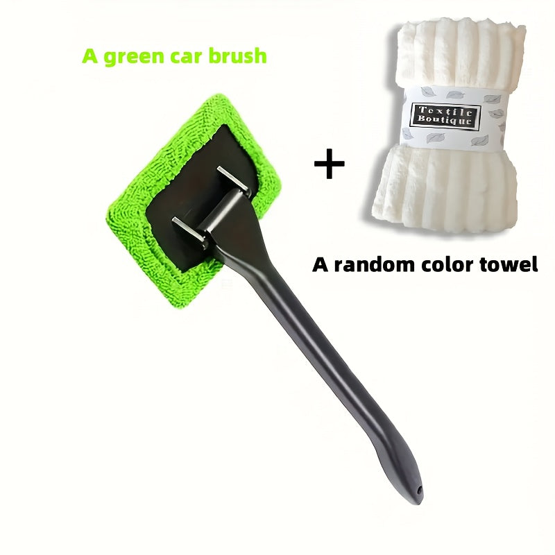 Long Handle Car Window Cleaner Brush Kit Interior Exterior Windshield Wiper
