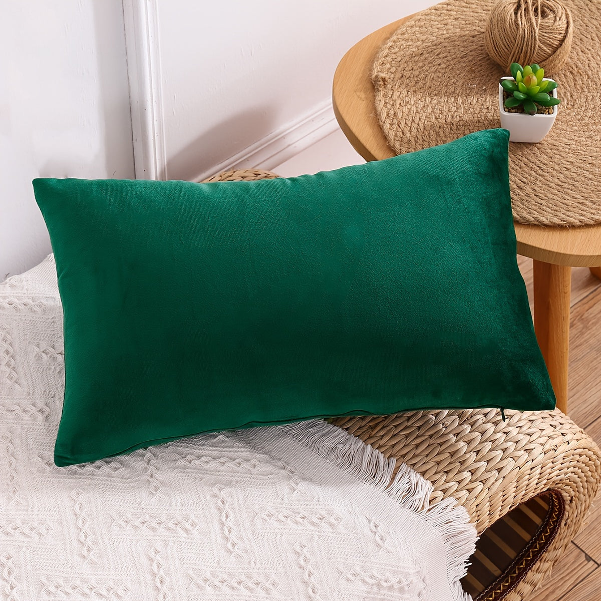 Velvet Throw Pillow Cover for Sofa Bed Decor 18x18 Inches Gray