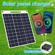 Dual USB Solar Charger for Camping and Home Use
