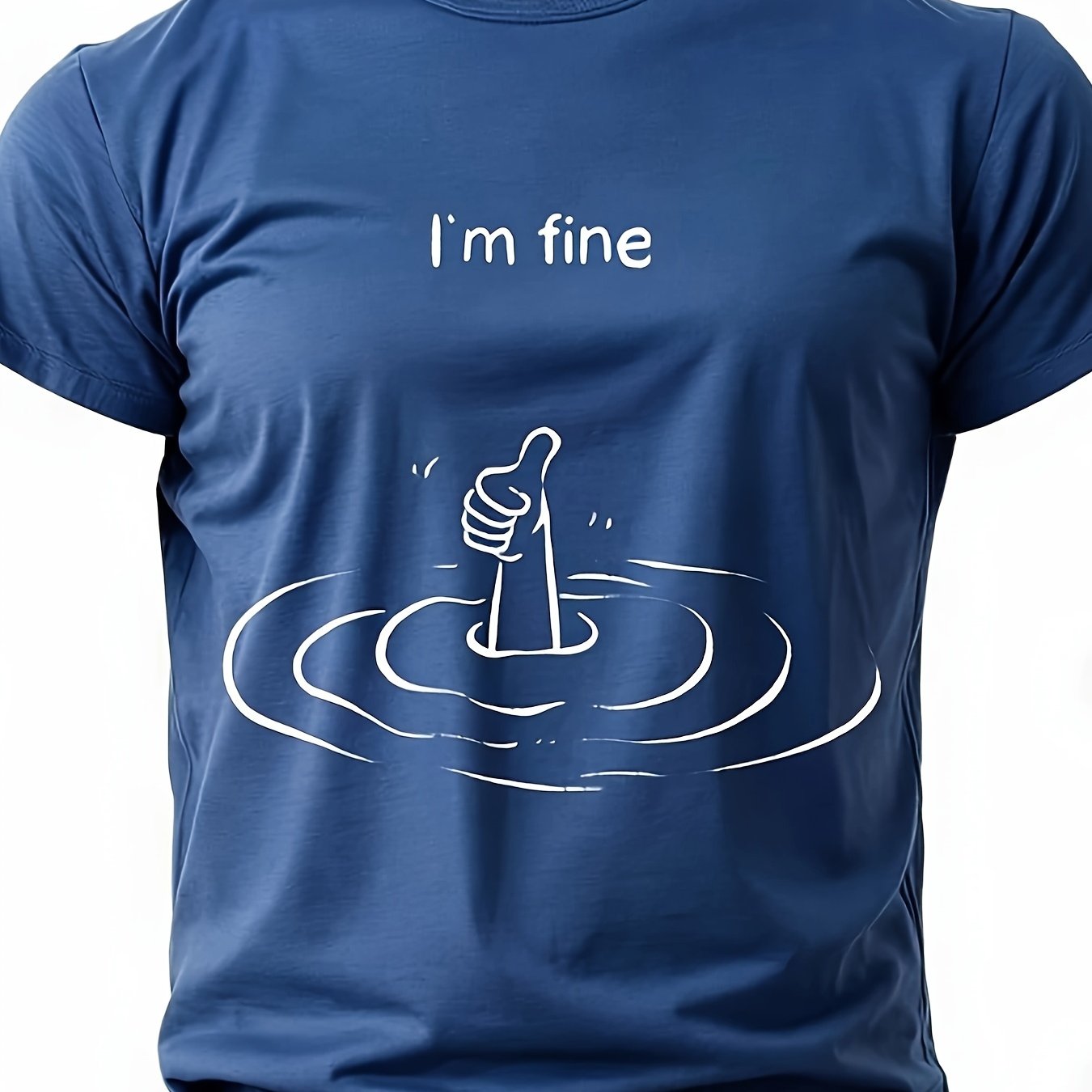 Футболка мужская с коротким рукавом большого размера с принтом "палец вверх" — повседневная летняя топ