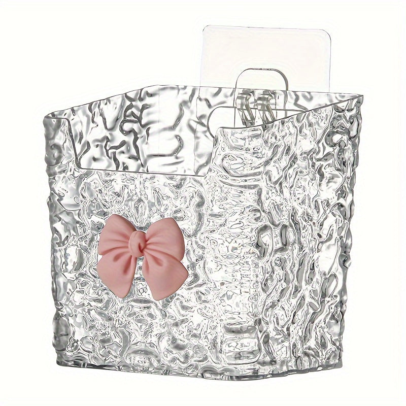 Juego de 1/2/3 cestas de almacenamiento de acrílico para montaje en pared o mesa para organización en baño y cocina