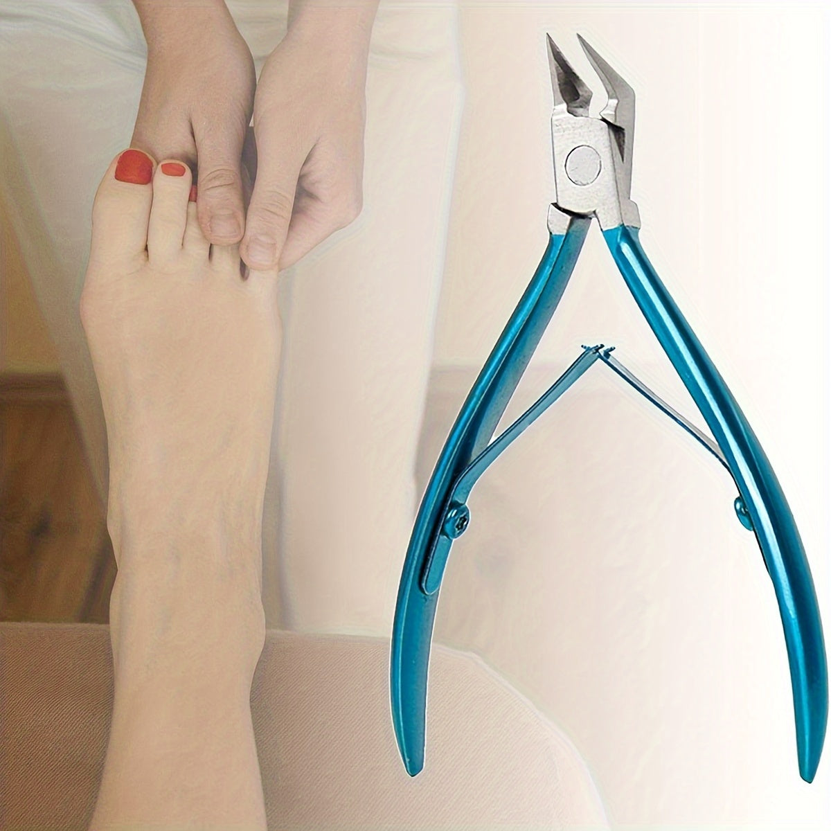 Stainless Steel Ingrown Toenail Tool with Sharp Pointed Tip Wide Jaw Podiatry Nail Clipper