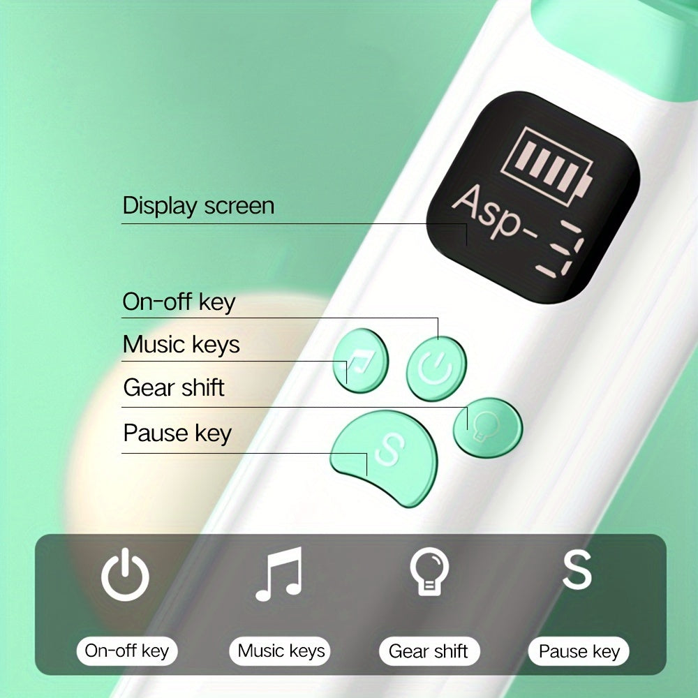 Electric Nasal Cleaner with Adjustable Modes Silicone Nose Sucker Tweezers Straw Brush Green