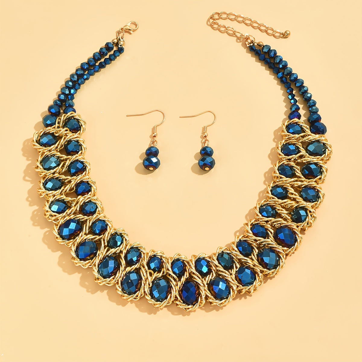 Beaded Jewelry Set for Women Necklace and Earrings Boho Chic Gift