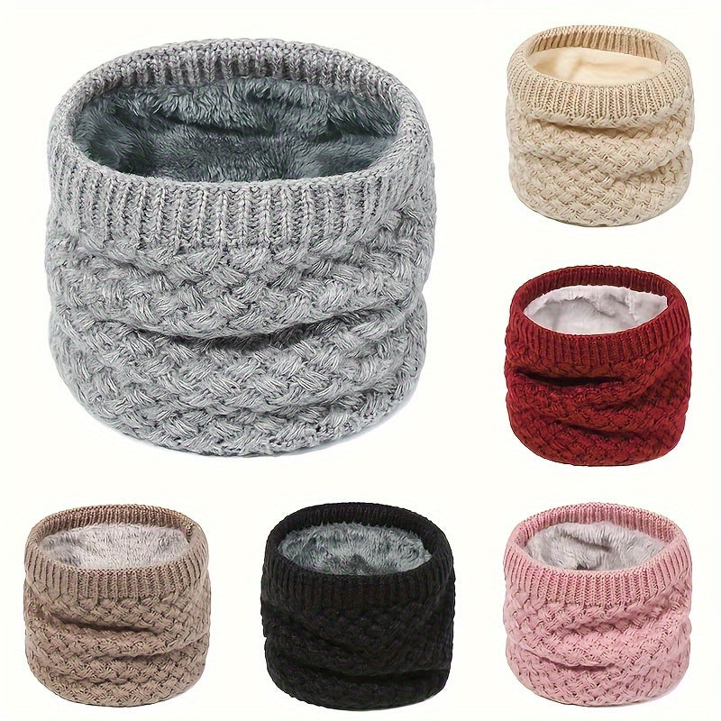 Striped Knitted Warm Neck Scarf for Men Women Winter Outdoor Ski Riding