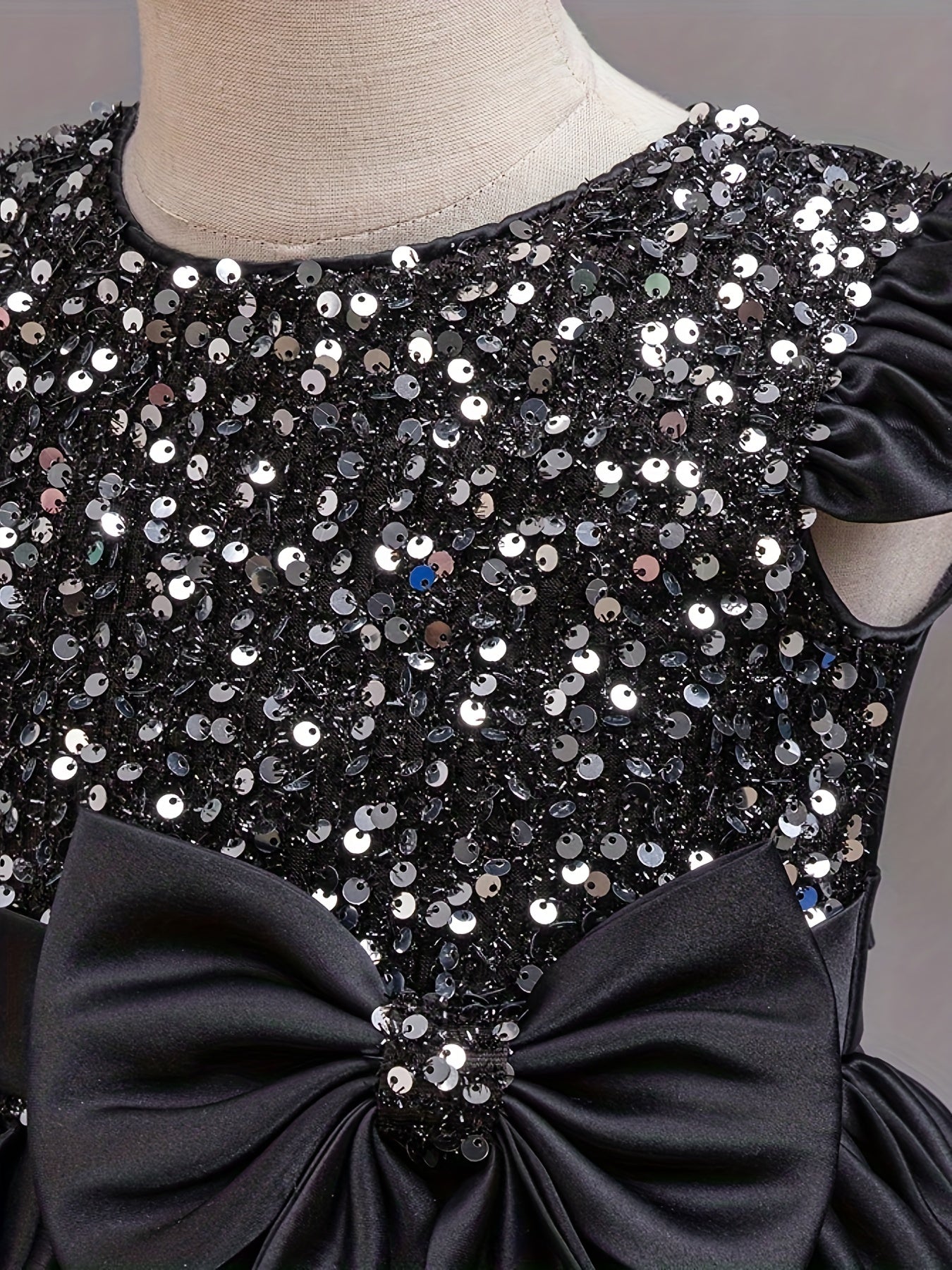 Girls' Sequin Princess Dress for Girls 12 and Under Polyester for Parties Vacations