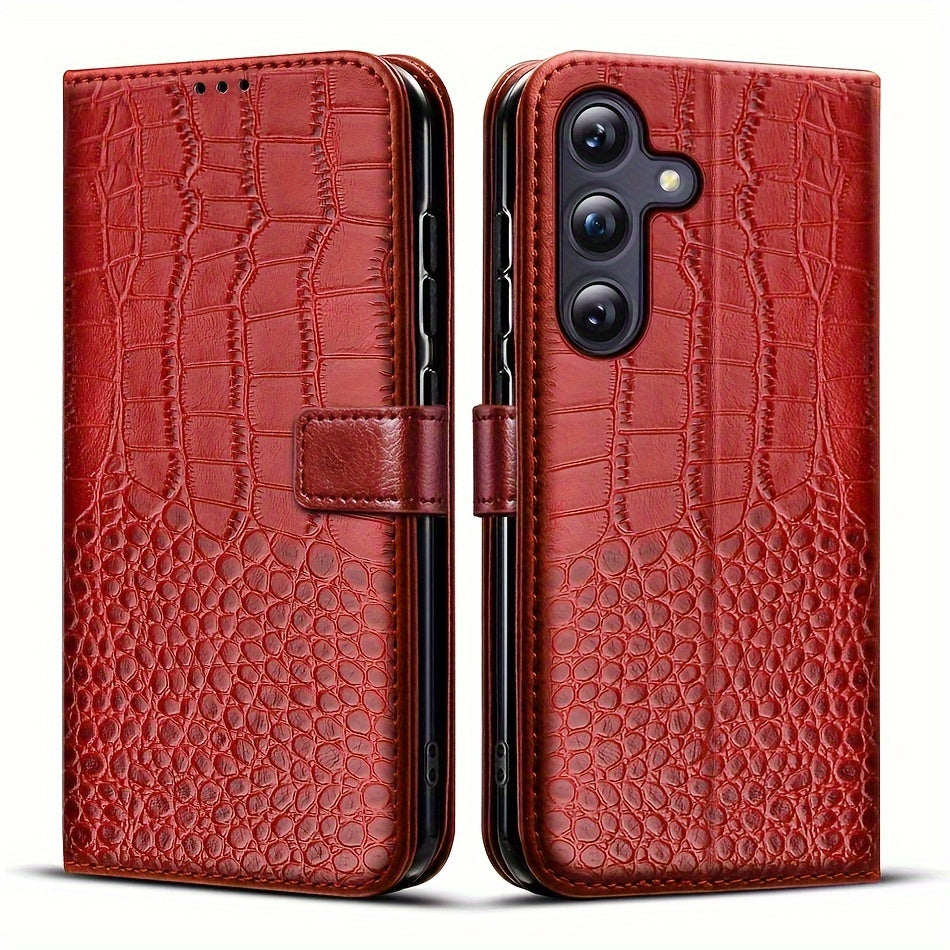 Faux Leather Wallet Case for Samsung Galaxy S25 Ultra Plus Shockproof Stand Card Holder