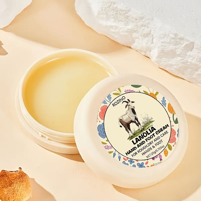Crema de manos y pies con lanolina y ácido hialurónico para piel seca, hidratante profundo