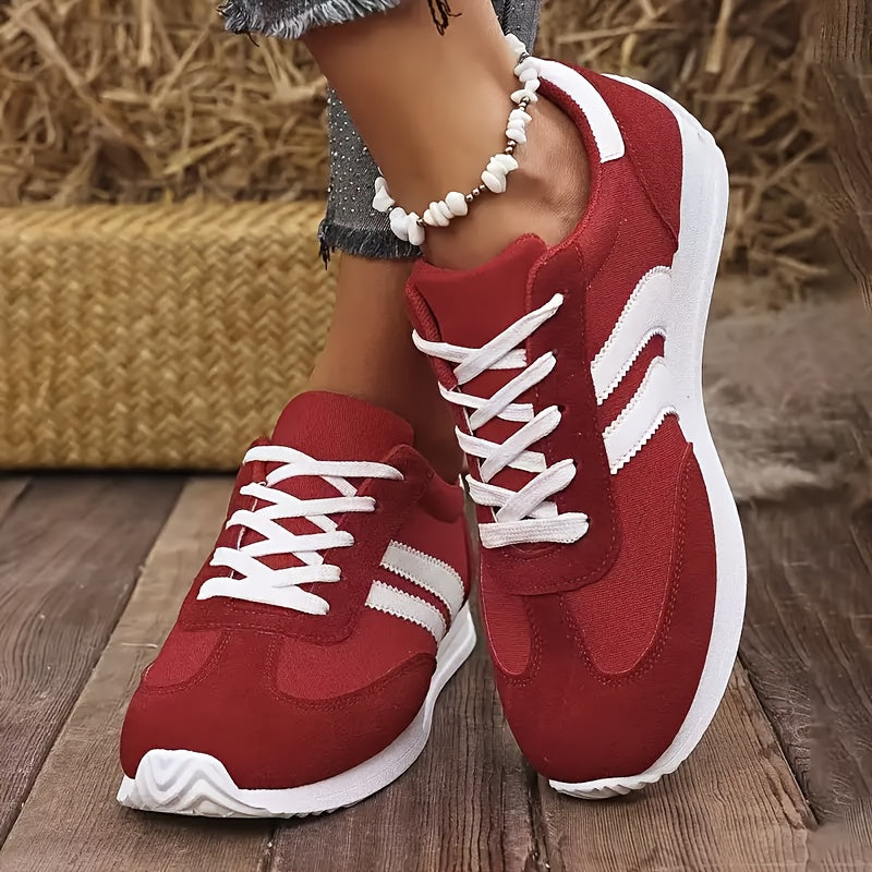 Ladies Casual Sneakers and Running Shoes with Lace-Up Design