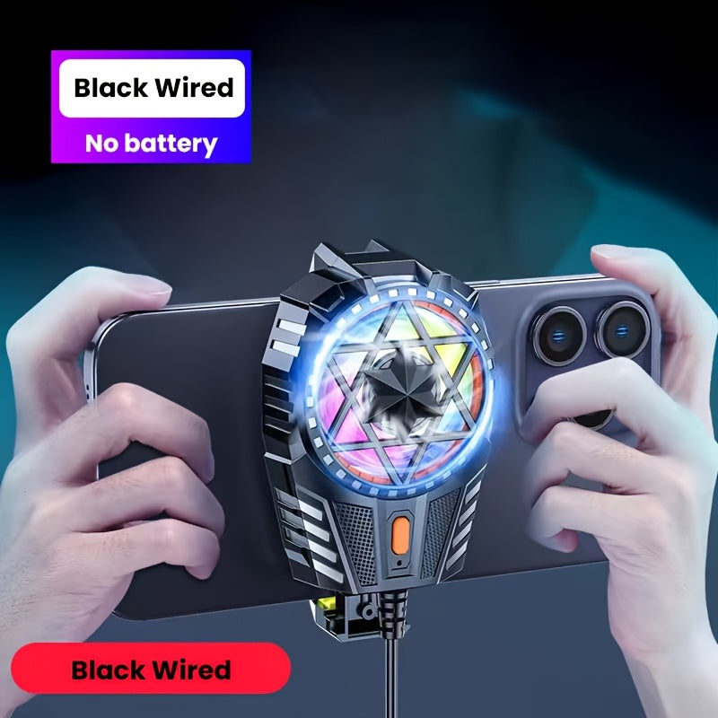 Wireless Rechargeable Phone Cooler with Color Lights for Gaming and Lag Reduction