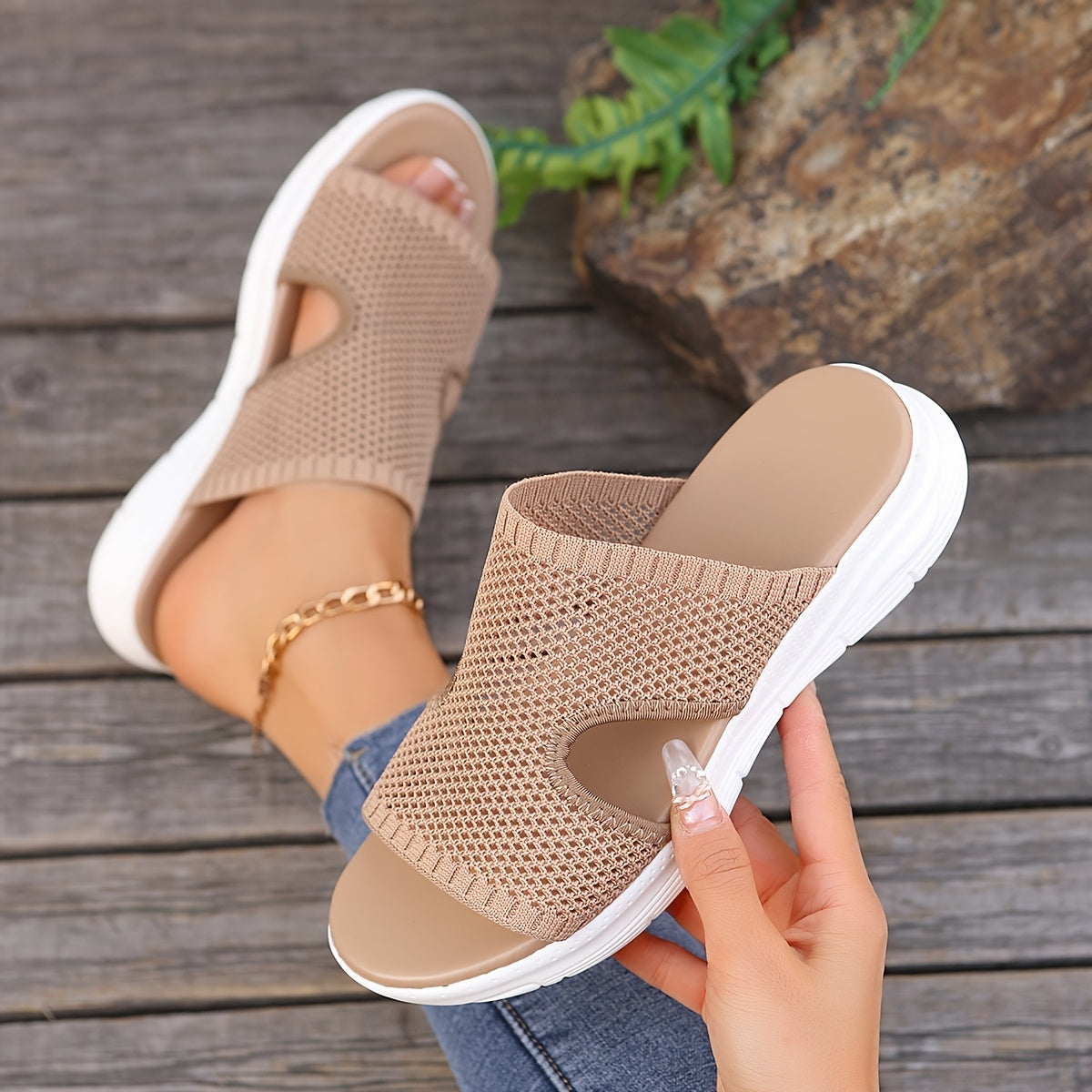 Women's Summer Slip-On Slippers Comfortable Beach Casual Shoes