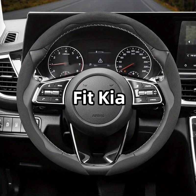 Universal Winter Fleece Non-Slip Steering Wheel Cover for All-Season Use