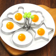Molde de acero inoxidable de 5 piezas para huevos y panqueques, molde de cocina para desayuno