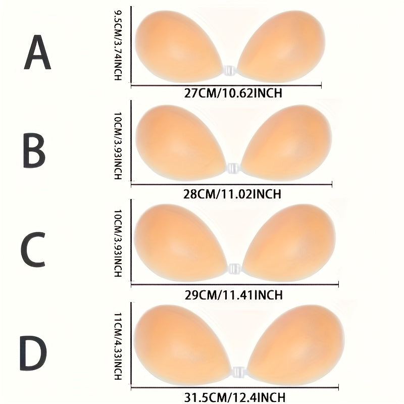 Invisible Silicone Lift Bra Strapless Seamless Push-Up Breathable Non-Woven Lingerie