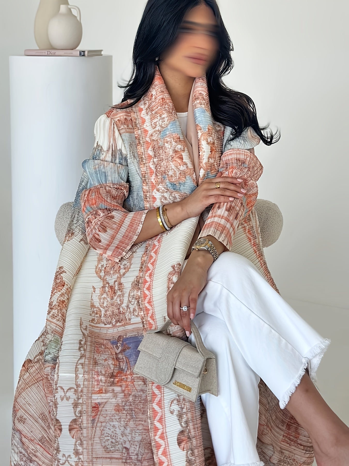 Plus Size Floral Print Maxi Kaftan Dress Womens Lightweight Summer Robe