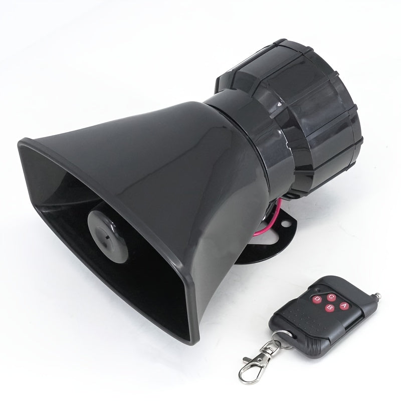 12V Wireless Car Horn with Multi-Tone Siren Matte Finish for Trucks Cars Motorcycles Boats