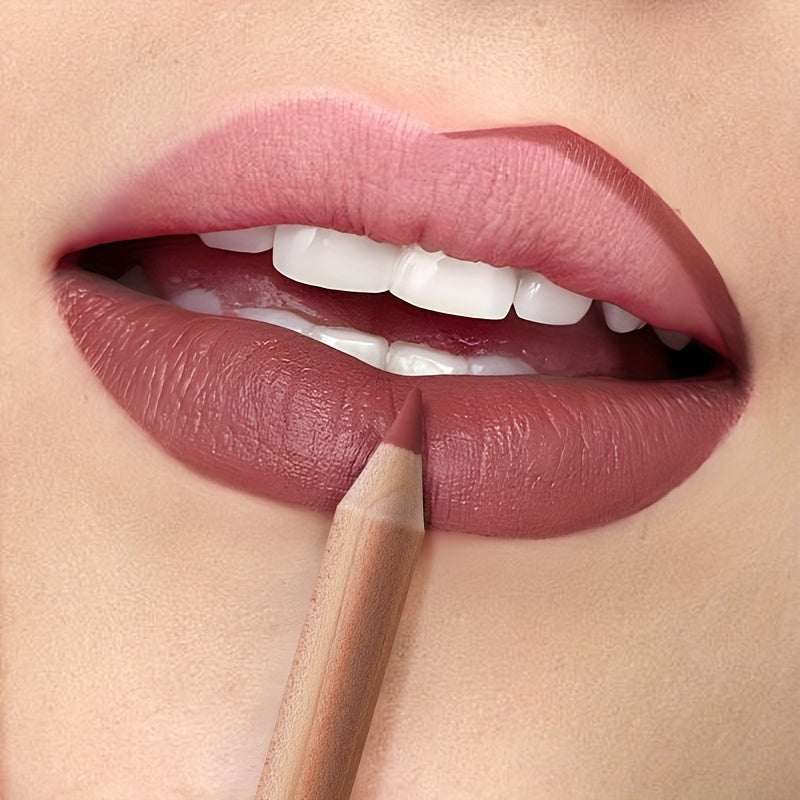 Set de perfiladores de labios mate impermeables para mujer, 24 colores, lápiz de labios de larga duración