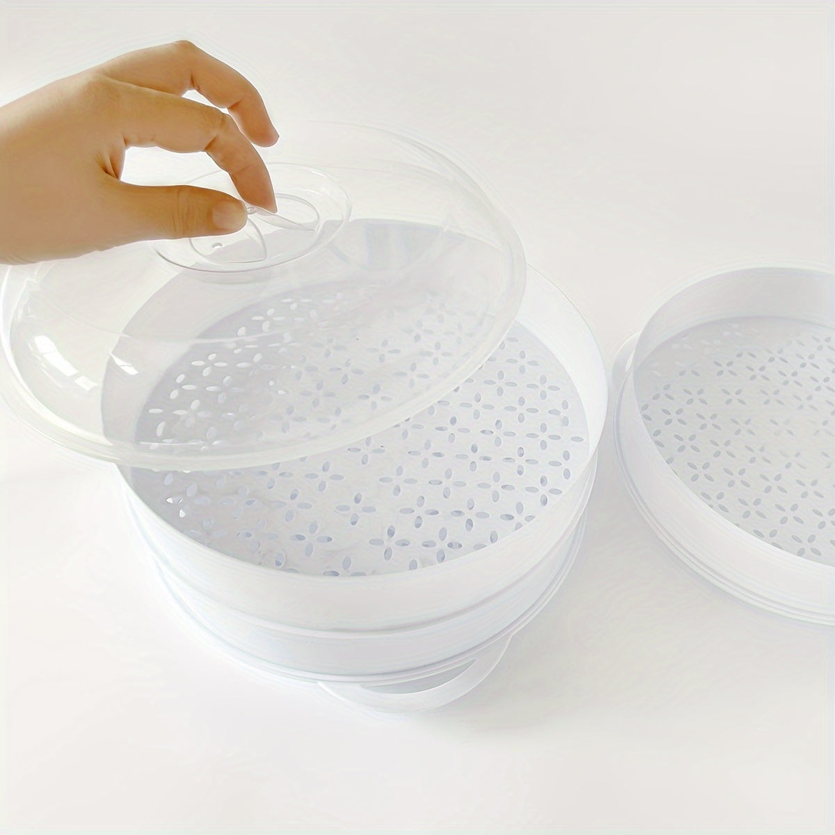 Double Boiler Steamer Multi-Tier Food Steaming System for Vegetables Rice Fish