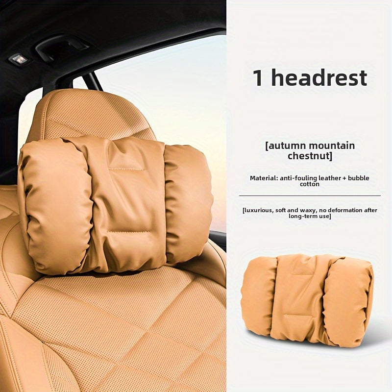 Car Headrest and Lumbar Pillow Ergonomic Foam Cushion for SUV Truck Back Support