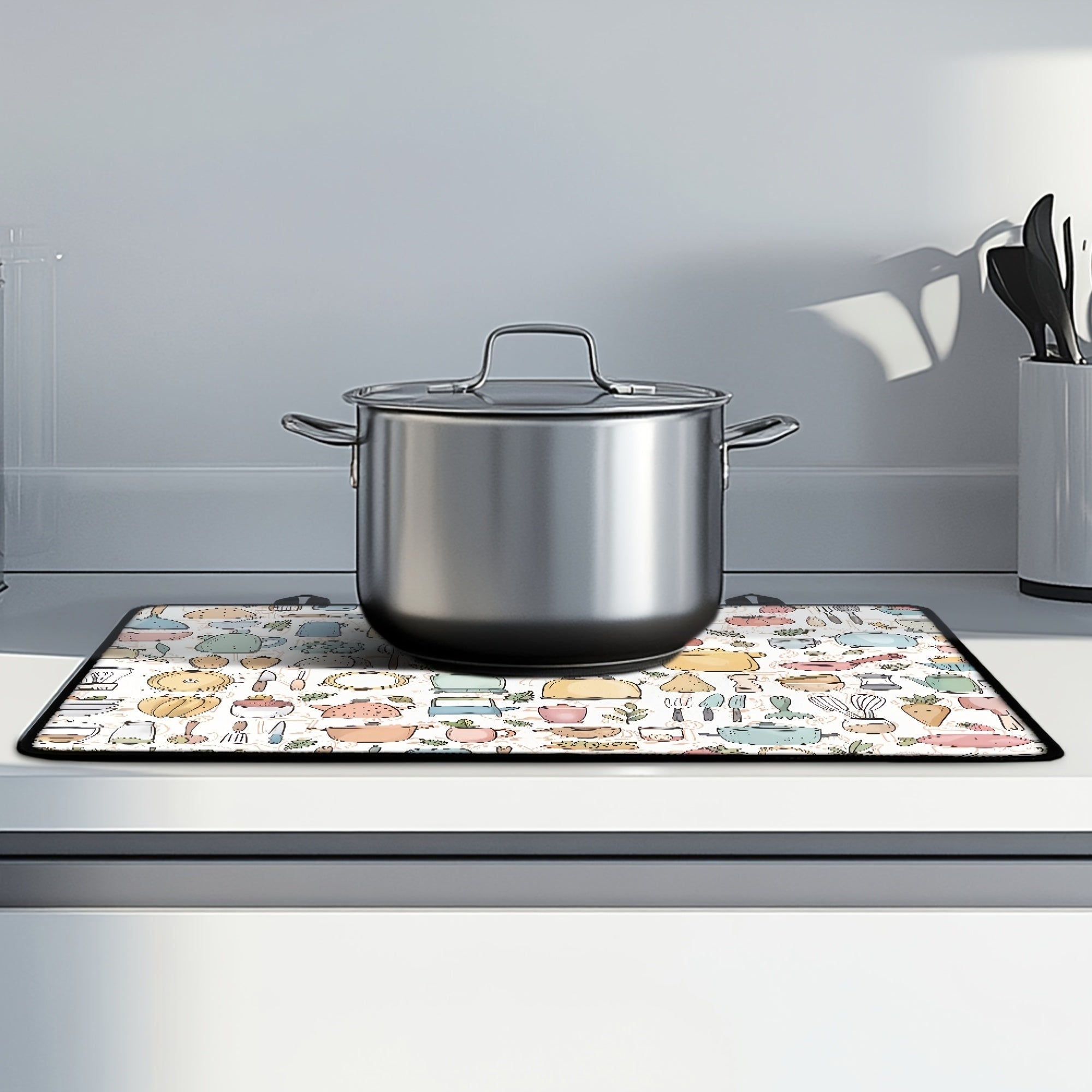 Patterned Cartoon Kitchen Stove Cover Heat-Resistant Non-Slip for Glass Ceramic and Electric Stoves
