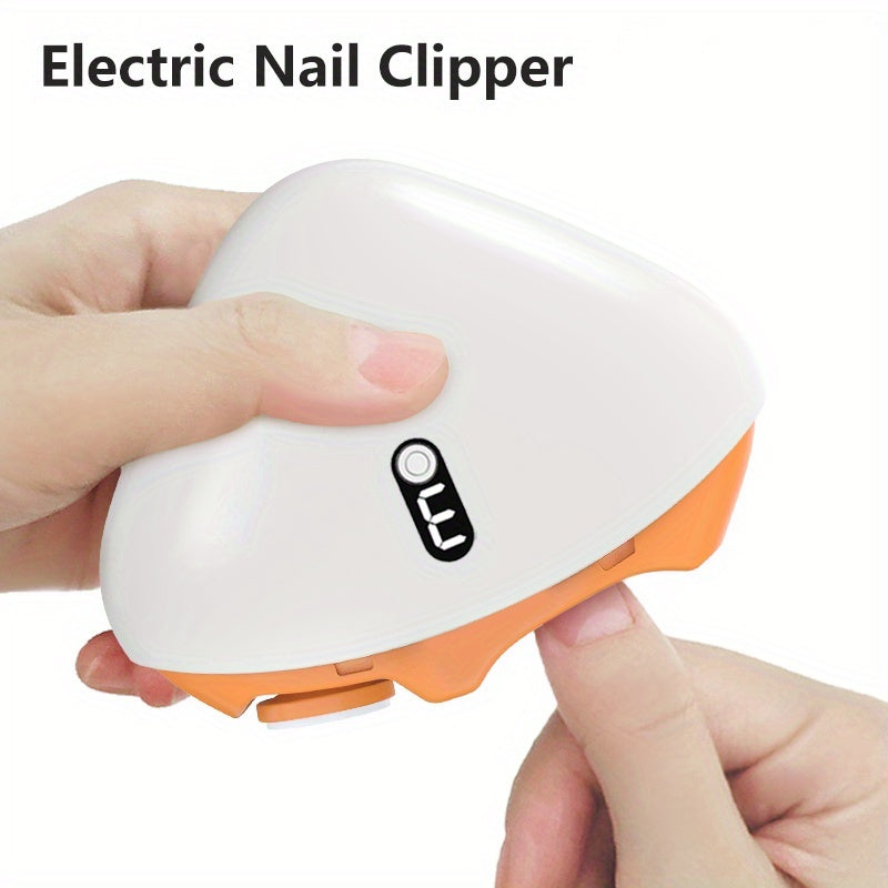 Electric Nail Clipper with 3-Speed Adjustable LED Light for Manicures and Nail Care in Travel and Home