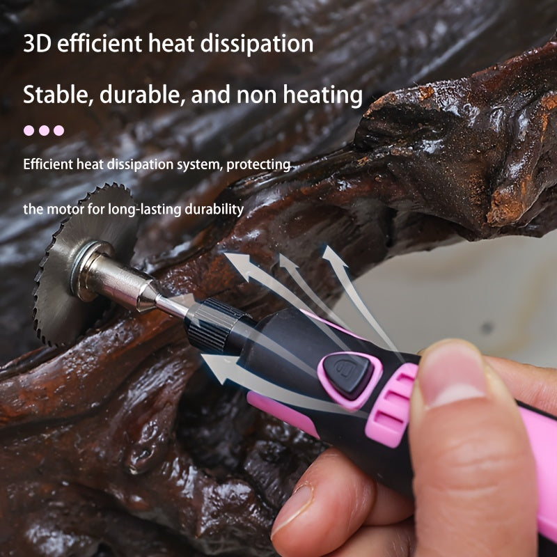 Multi-Functional USB Rechargeable Grinder and Drill Set for Jade Carving Woodworking Polishing