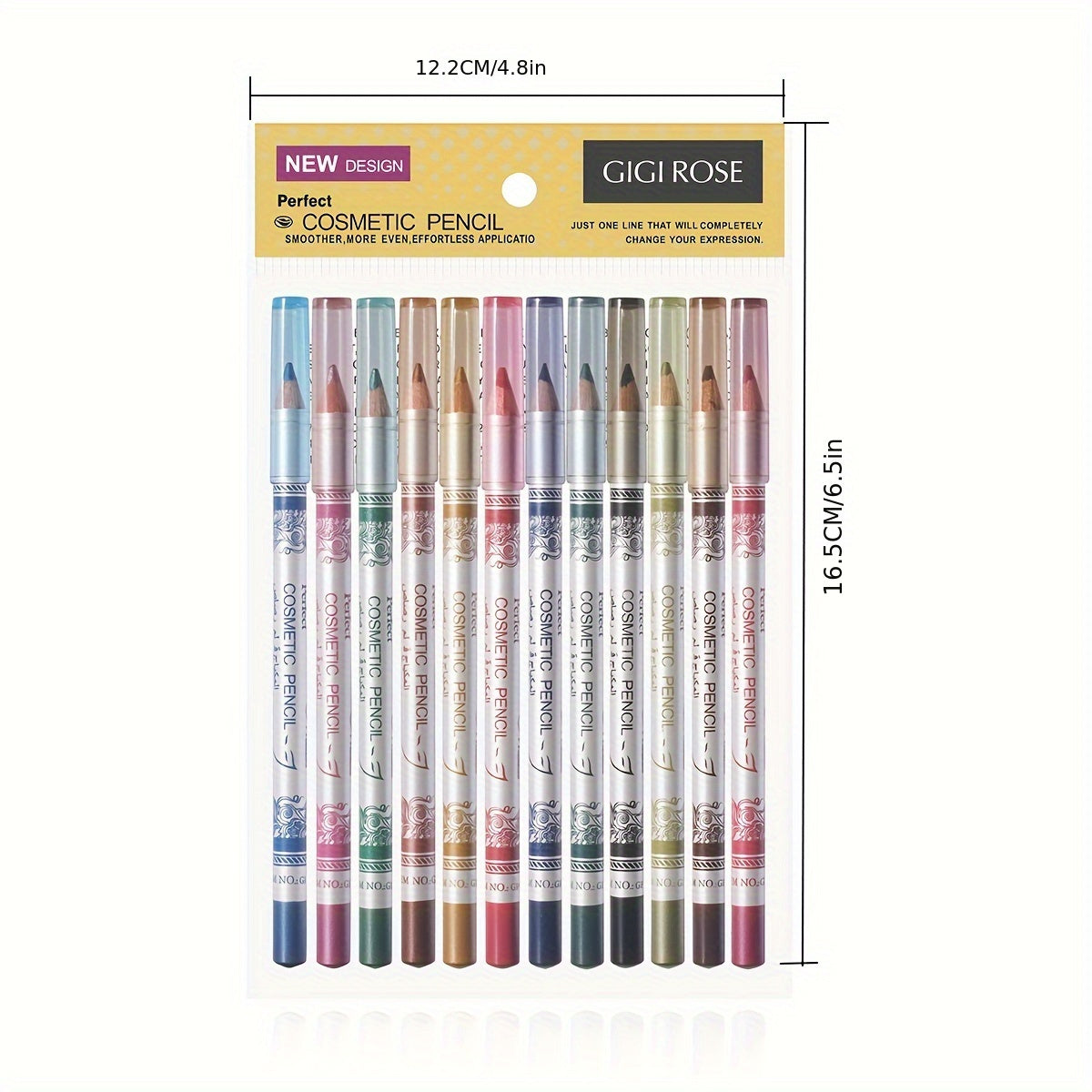 12Pcs Waterproof Colorful Eyeliner Pen Set Long-Lasting Shimmer Matte