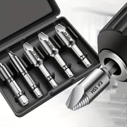 Juego de extractores de tornillos de acero de alta velocidad de 5 piezas para quitar tornillos y pernos rotos