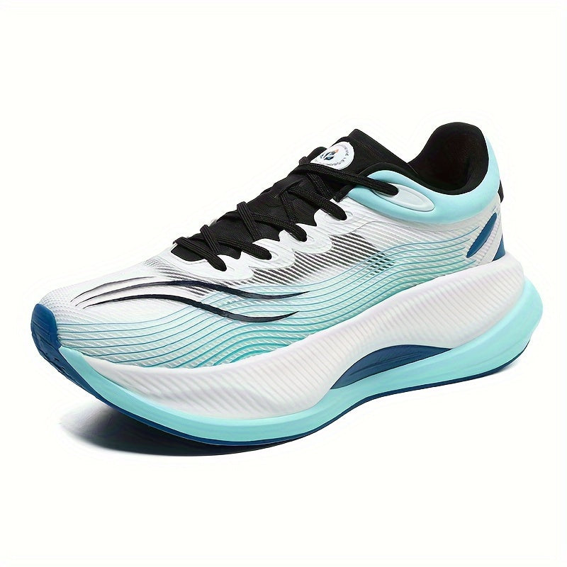 Lightweight Striped Running Shoes for Men and Women Breathable Fabric Rubber Sole Low Top Sneakers for Indoor Outdoor Sports