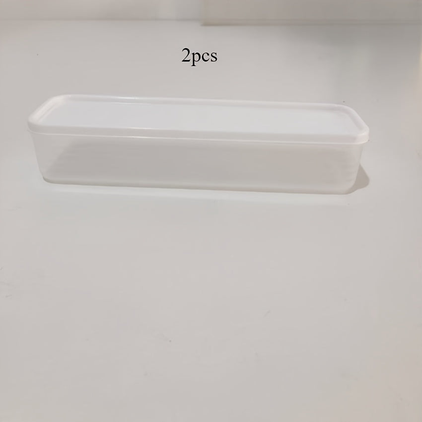 Durable FreshSeal Plastic Refrigerator Organizer Bins Set of 2 Food-Safe BPA-Free