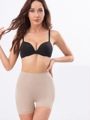 Women's Seamless Boyshorts Tummy Control Shaping Shorts Solid Nylon Spandex