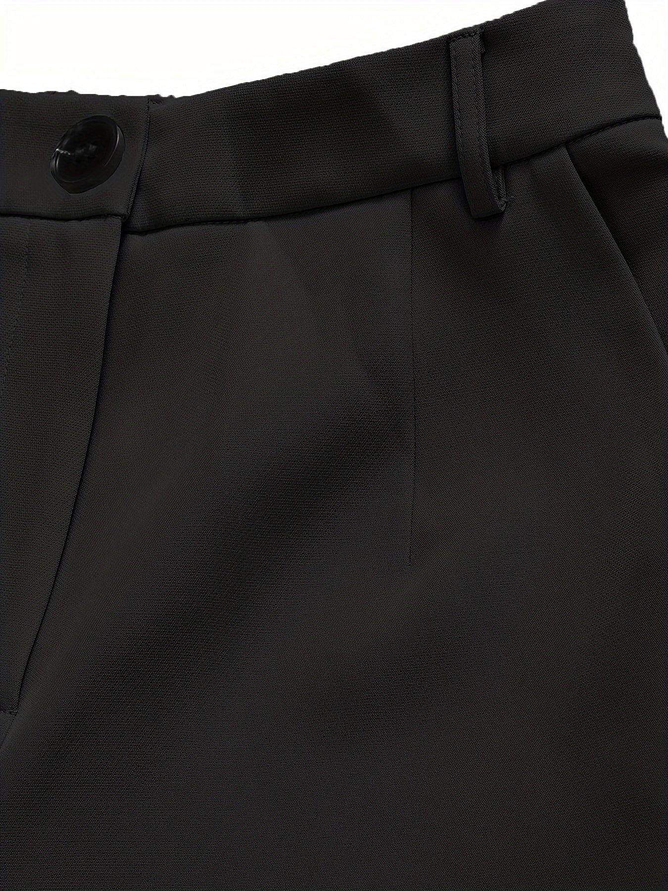 Women's Black 2-Piece Suit Set Long Sleeve Blazer and Pants Woven Polyester