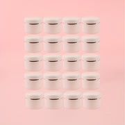 20ml White Plastic Cosmetic Jars Refillable Sample Containers for Skincare and Makeup