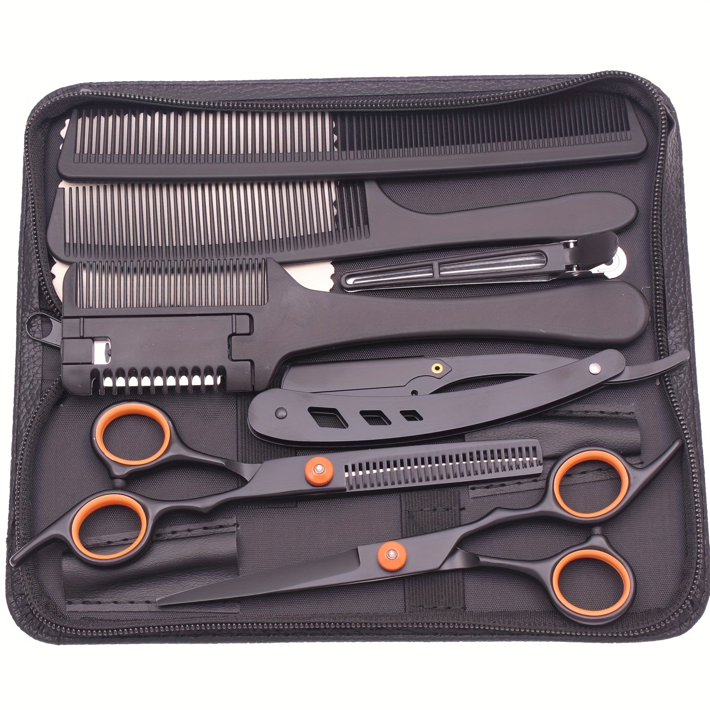 Unisex Hair Cutting Scissors Set with Thinning Shears and Comb for Stylists