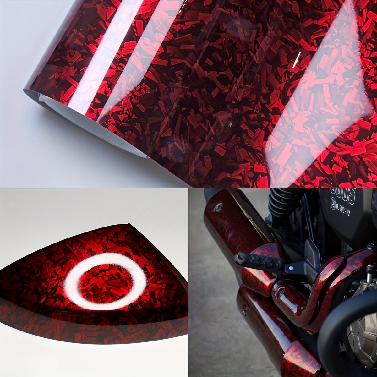 Yuqori porloq 30x50cm uchun avtomobil sozlamalari uchun qilingan karbon tolasi vinil qoplama varag'i