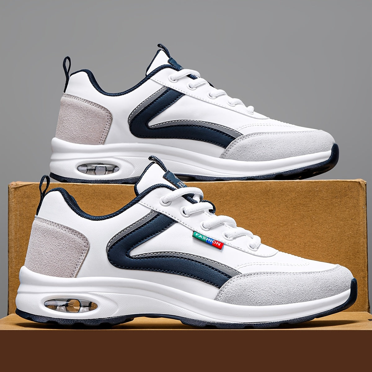 Men's Casual Athletic Sneakers Rubber Sole Fabric Insole Low Top Sports Shoes