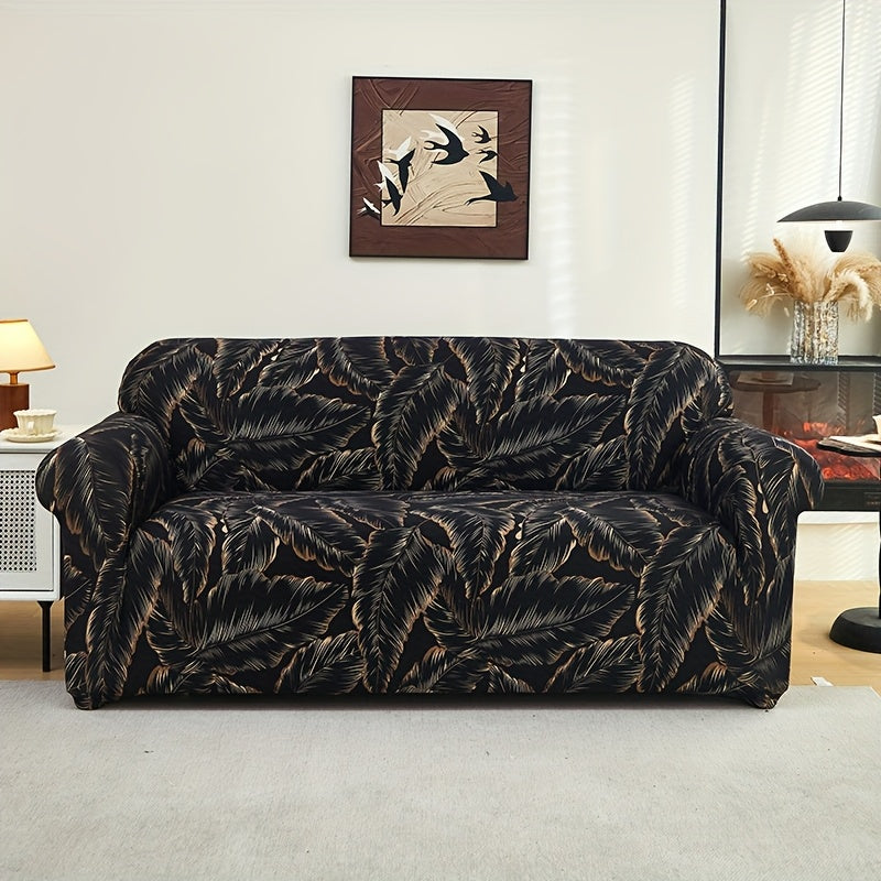 All-Season Stretchable Sofa Cover with Anti-Slip and Modern Print Fits Single to Four-Seater