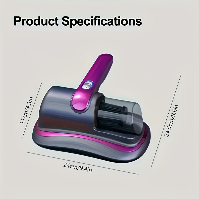 Wireless Handheld Vacuum Cleaner for Mattress Bed Sofa Dust Removal with Multi-Layer Filtration