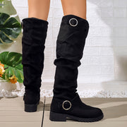 Women's Thick Heel Elegant Boots Leather Stylish Footwear